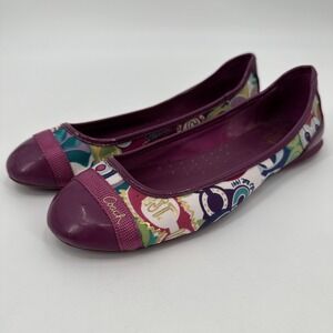 Coach Purple Multicolor Flats